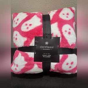 Ghost Pink Pillows, Faux Fur